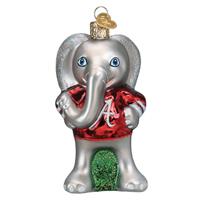 Alabama Crimson Tide Glass Christmas Ornament - Big Al
