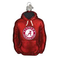 Alabama Crimson Tide Glass Christmas Ornament - Hoodie
