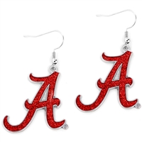 Alabama Crimson Tide Glitter Dangler Earnings - La