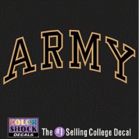 Army Black Knights Decal - Arched Army
