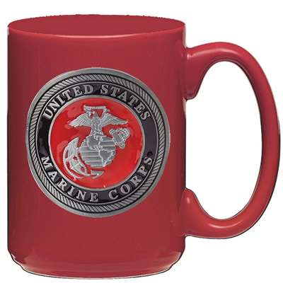 US Marine Corps 15oz Red Ceramic Mug