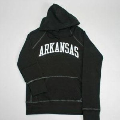 Arkansas Hooded Sweatshirt - Ladies Hoody By League - Black