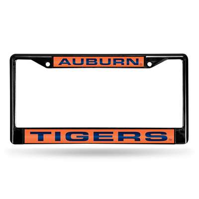 Auburn Tigers Inlaid Acrylic Black License Plate Frame