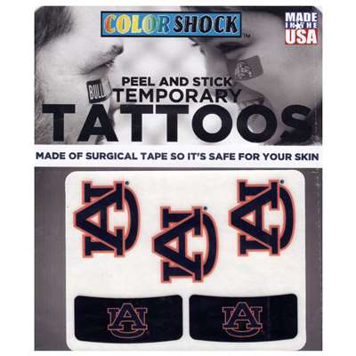Auburn Tigers Peel and Stick Temporary Tattoos - 5 Pack