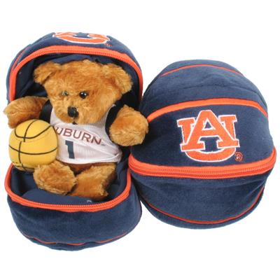 Auburn Tigers Stuffed Bear in a Ball - Basketball