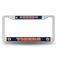Auburn Tigers White Plastic License Plate Frame
