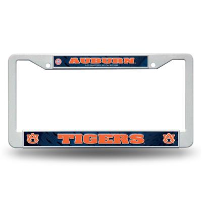 Auburn Tigers White Plastic License Plate Frame