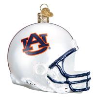 Auburn Tigers Glass Christmas Ornament - Football Helmet
