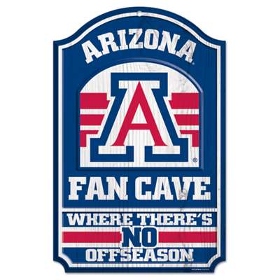 Arizona Wildcats Fan Cave Wood Sign
