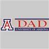 Arizona Wildcats Die Cut Decal Strip - Dad
