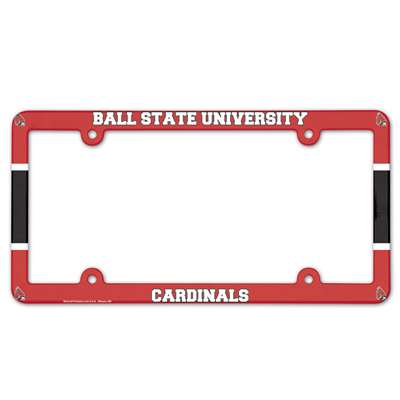 Ball State Cardinals Plastic License Plate Frame