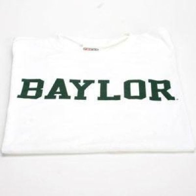 Baylor T-shirt - Block Print, White