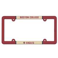 Full Color License Plate Frame for a standard car license plate, front or back; is molded in durable plastic and top surface printed with a durable ink on the entire surface. The design maximizes space for tab sticker clearance Made in USA.