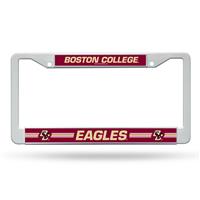 Boston College Eagles White Plastic License Plate Frame