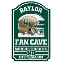 Baylor Bears Fan Cave Wood Sign