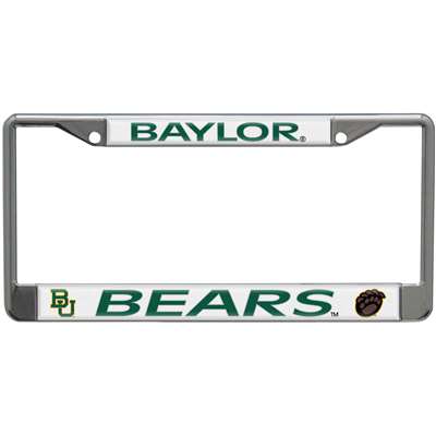 Baylor Bears Metal License Plate Frame w/Domed Acrylic