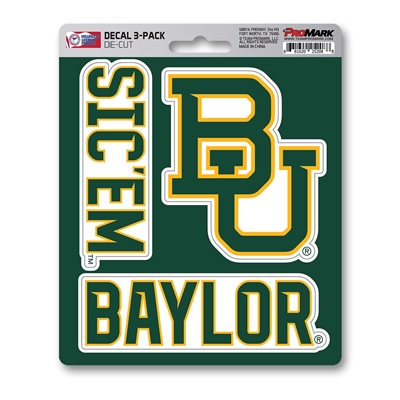 Baylor Bears Decals - 3 Pack