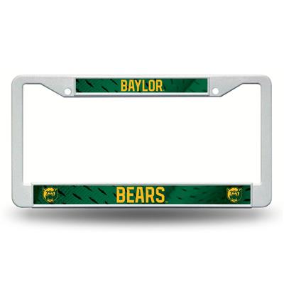 Baylor Bears White Plastic License Plate Frame
