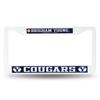 BYU Cougars White Plastic License Plate Frame