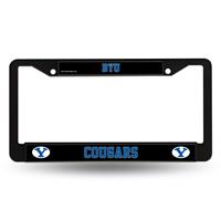 BYU Cougars Black Plastic License Plate Frame