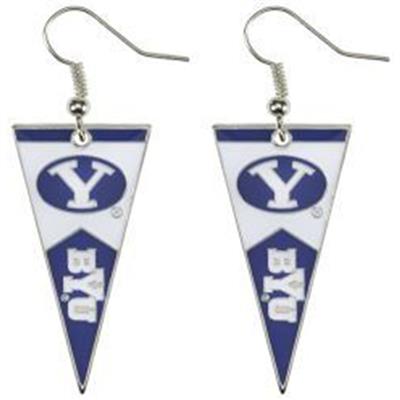 BYU Cougars Dangler Earrings - Pennant