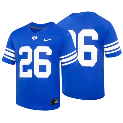 Nike BYU Cougars Youth Replica Football Jersey - #26 - Game Royal