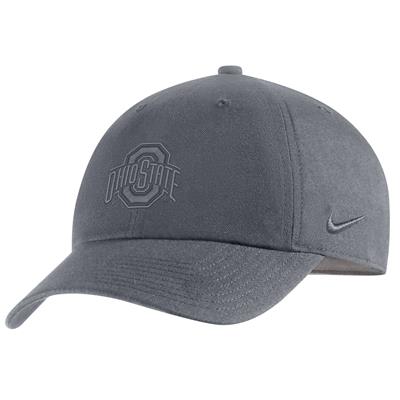Nike Ohio State Buckeyes Campus Adjustable Hat - Grey - Grey Logo