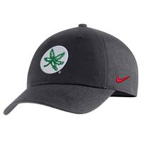 Nike Ohio State Buckeyes Campus Adjustable Hat - Anthracite - Buckeye Leaf