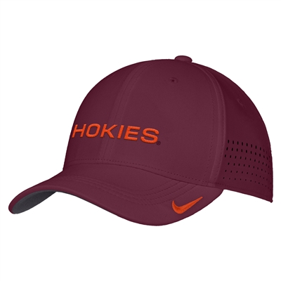 Nike Virginia Tech Hokies Dri-FIT On-Field Aerobill Swoosh Flex Hat