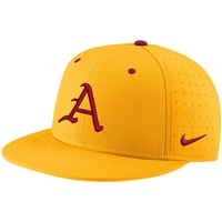 Nike Arkansas Razorbacks Aero True Fitted Baseball Hat - Gold