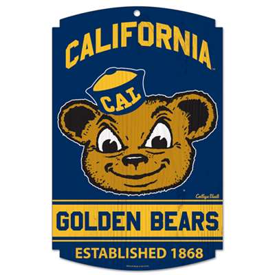 California Golden Bears Vault Fan Cave Wood Sign