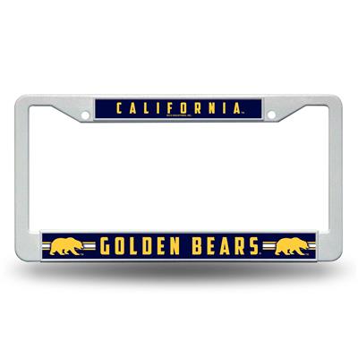 California Golden Bears White Plastic License Plate Frame