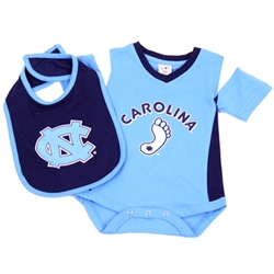 North Carolina Infant Onesie With Bib By Colosseum