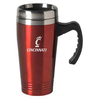 Cincinnati Bearcats Engraved 16oz Stainless Steel Travel Mug - Red