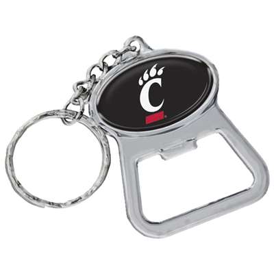 Cincinnati Bearcats Metal Key Chain And Bottle Opener W/domed Insert