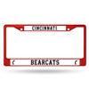 Cincinnati Bearcats Team Color Chrome License Plate Frame