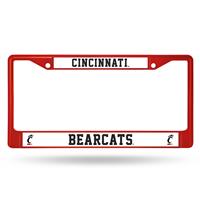 Cincinnati Bearcats Team Color Chrome License Plate Frame
