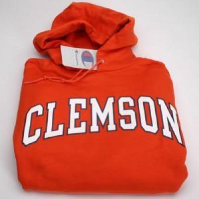 Clemson Arch Design Hooded Sweatshirt - Orange
