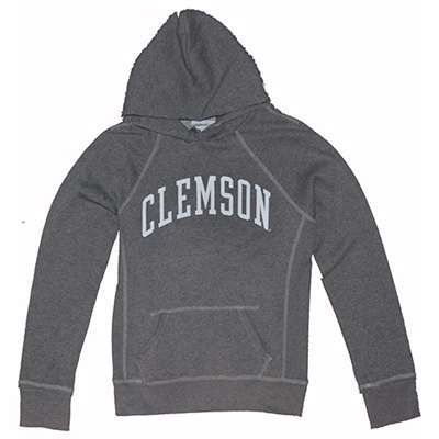 Clemson Hooded Sweatshirt - Ladies Hoody By League - Heather