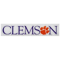 Clemson Tigers Decal - Straight Clemson Tigers with Paw