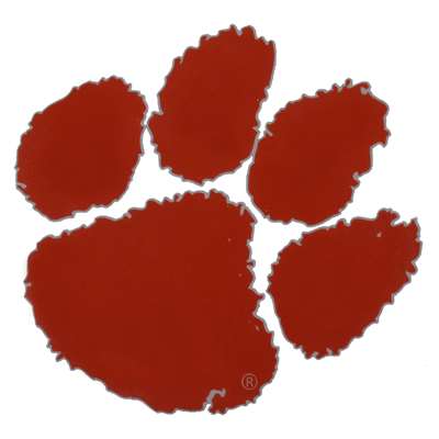 Clemson Tigers Die-Cut Transfer Decal - Paw