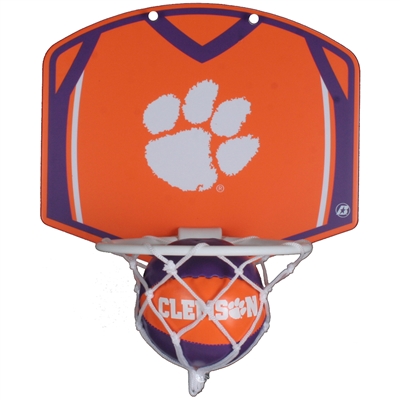 Clemson Tigers Mini Basketball And Hoop Set