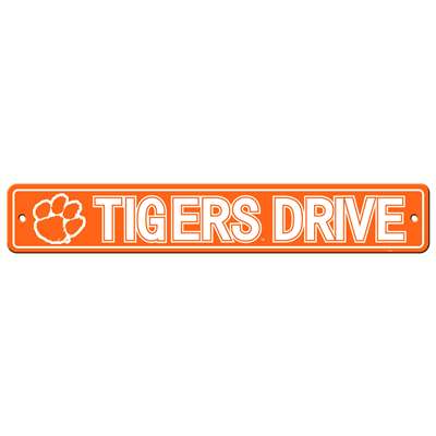 Clemson Tigers Plastic Street Sign