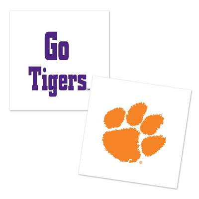 Clemson Tigers Temporary Tattoo - 4 Pack