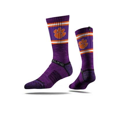 Clemson Tigers Strideline Premium Crew Sock - Purple