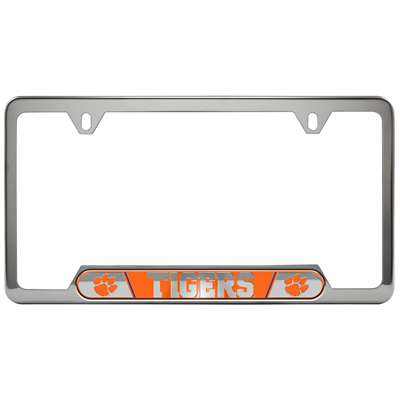 Clemson Tigers Stainless Steel License Plate Frame