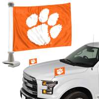 Clemson Tigers Vehicle Ambassador Flag - 2 Pack