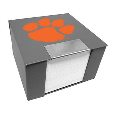 Clemson Tigers Leather Memo Cube Holder