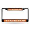 Clemson Tigers Inlaid Acrylic Black License Plate Frame