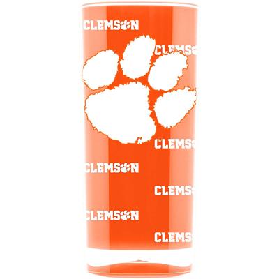 Clemson Tigers Acrylic Square Tumbler Glass - 16 oz
